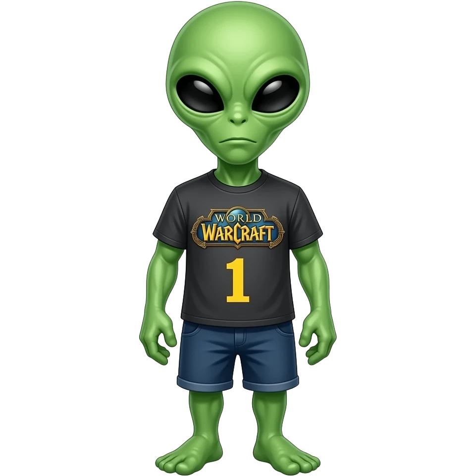 ALIEN marrant AVEC UN PULL WORLD OF WARCRAFT under 500 ko emoji