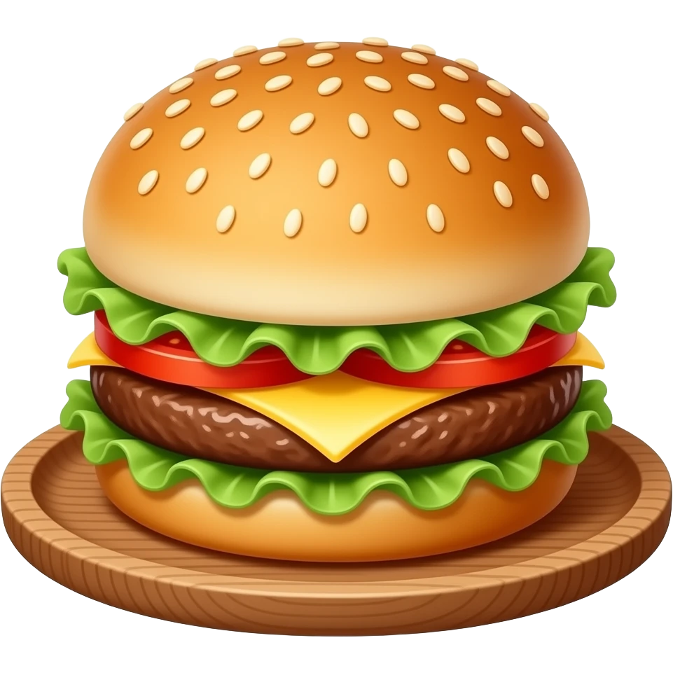 burger not hyperrealistic emoji