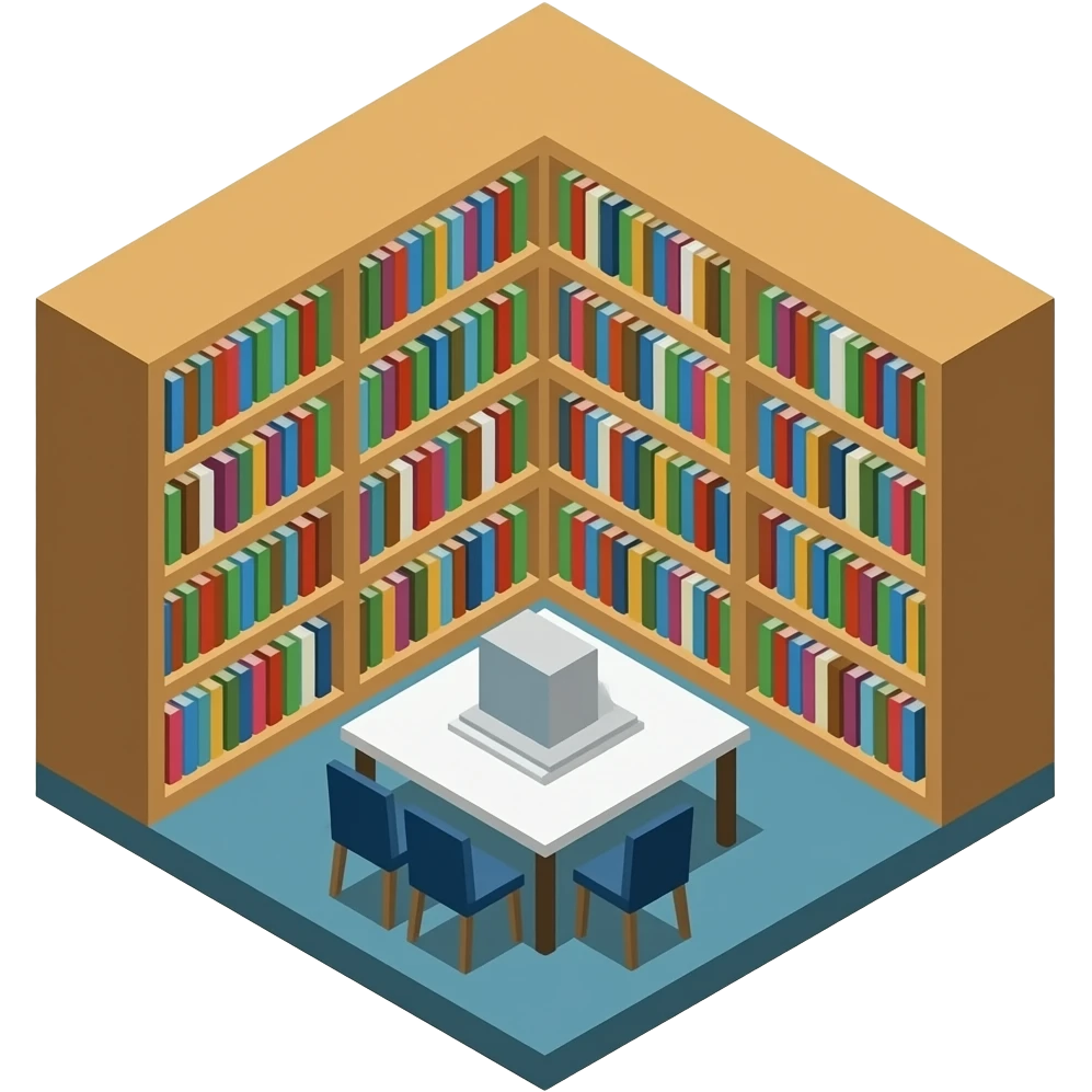 isometric view of library books emoji