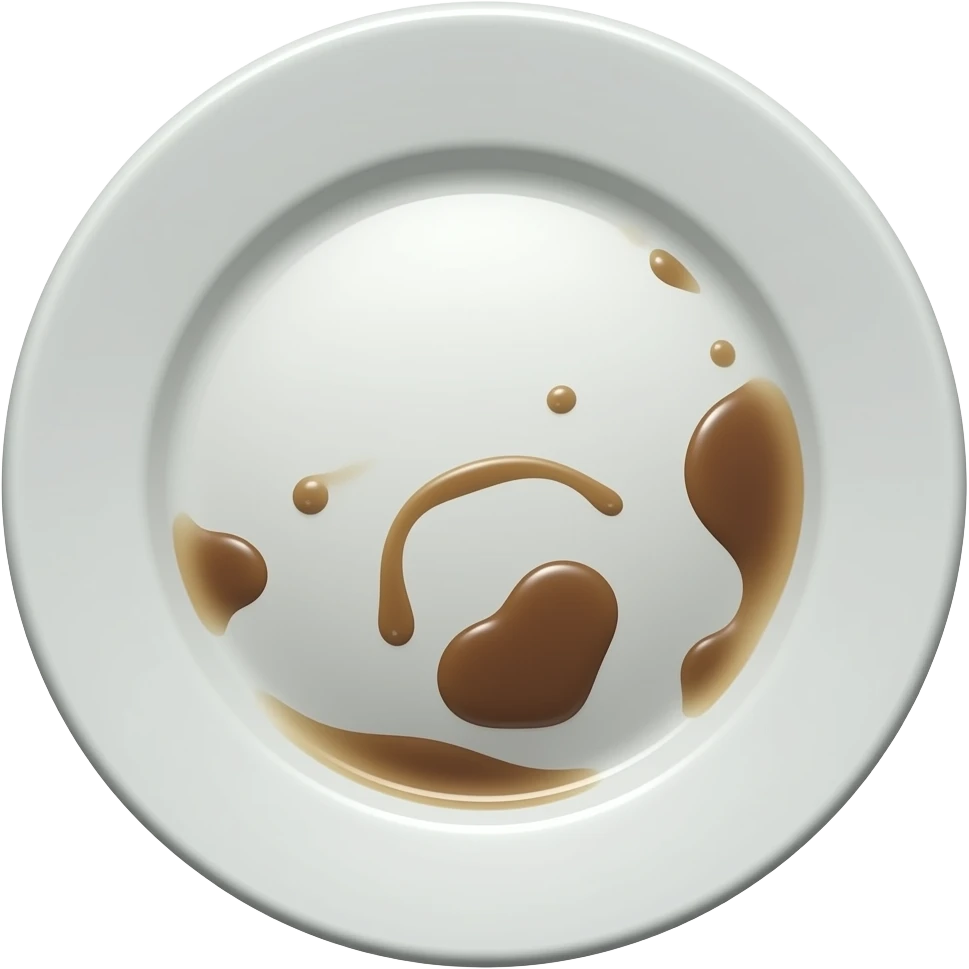 plato con suciedad emoji