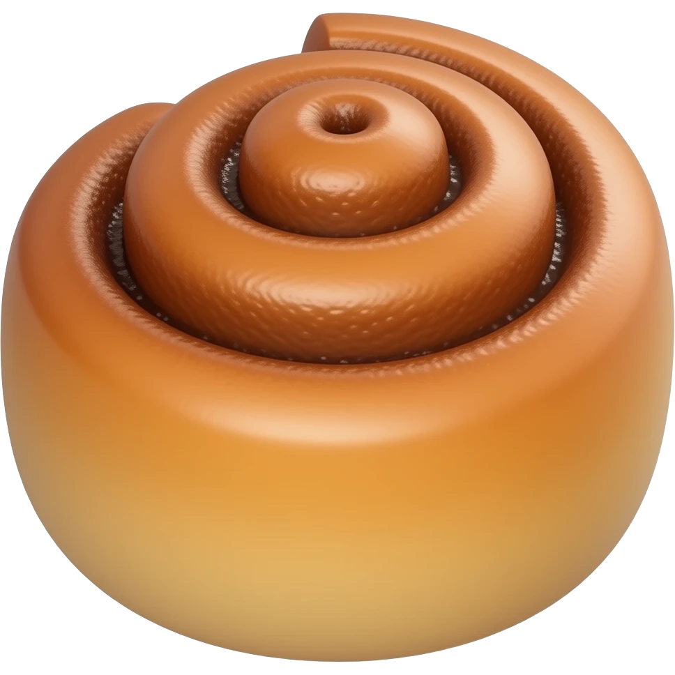 cinnamon roll with no toppings emoji