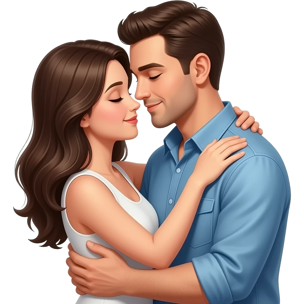 realistic intimate moment captured emoji