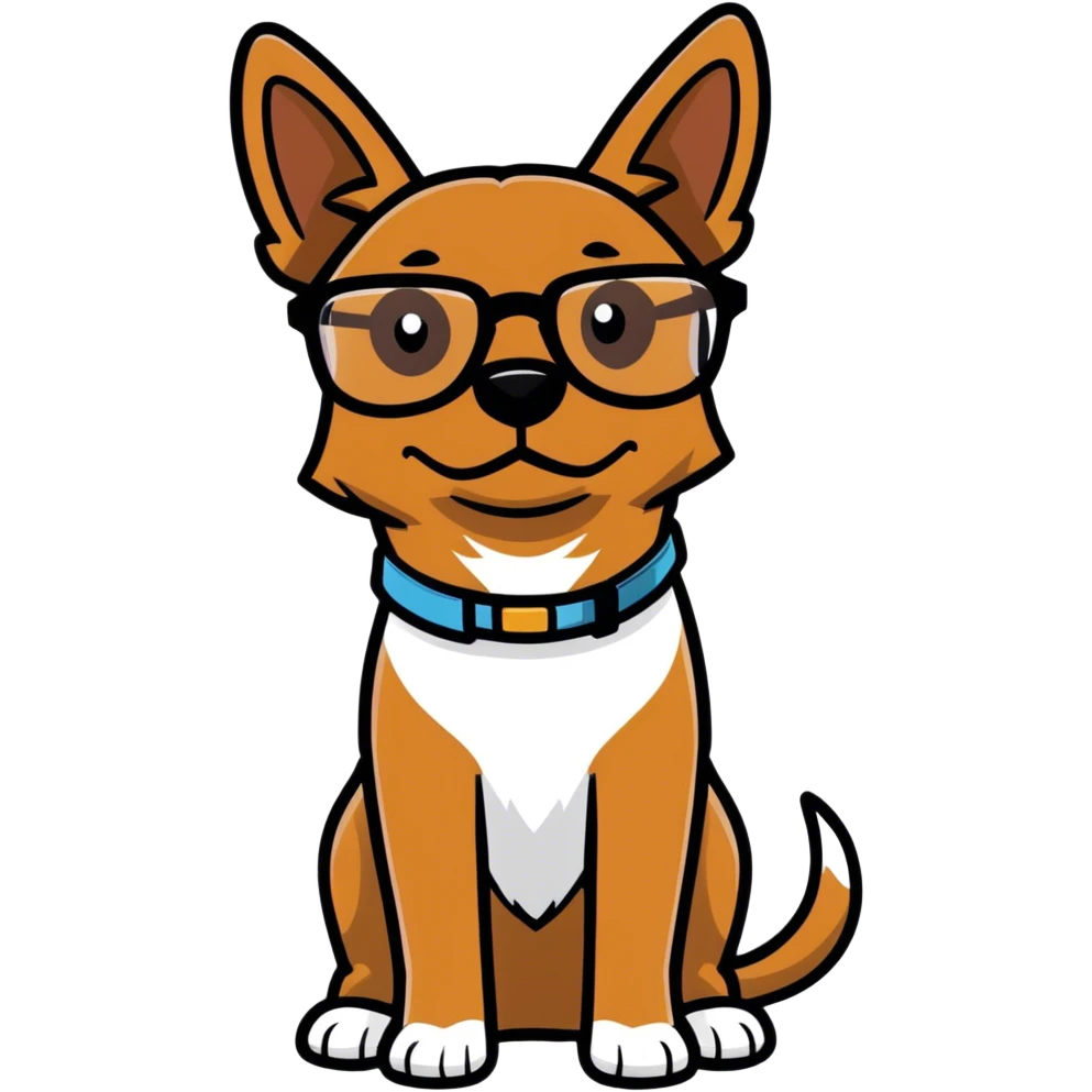 Dog with glasses emoji