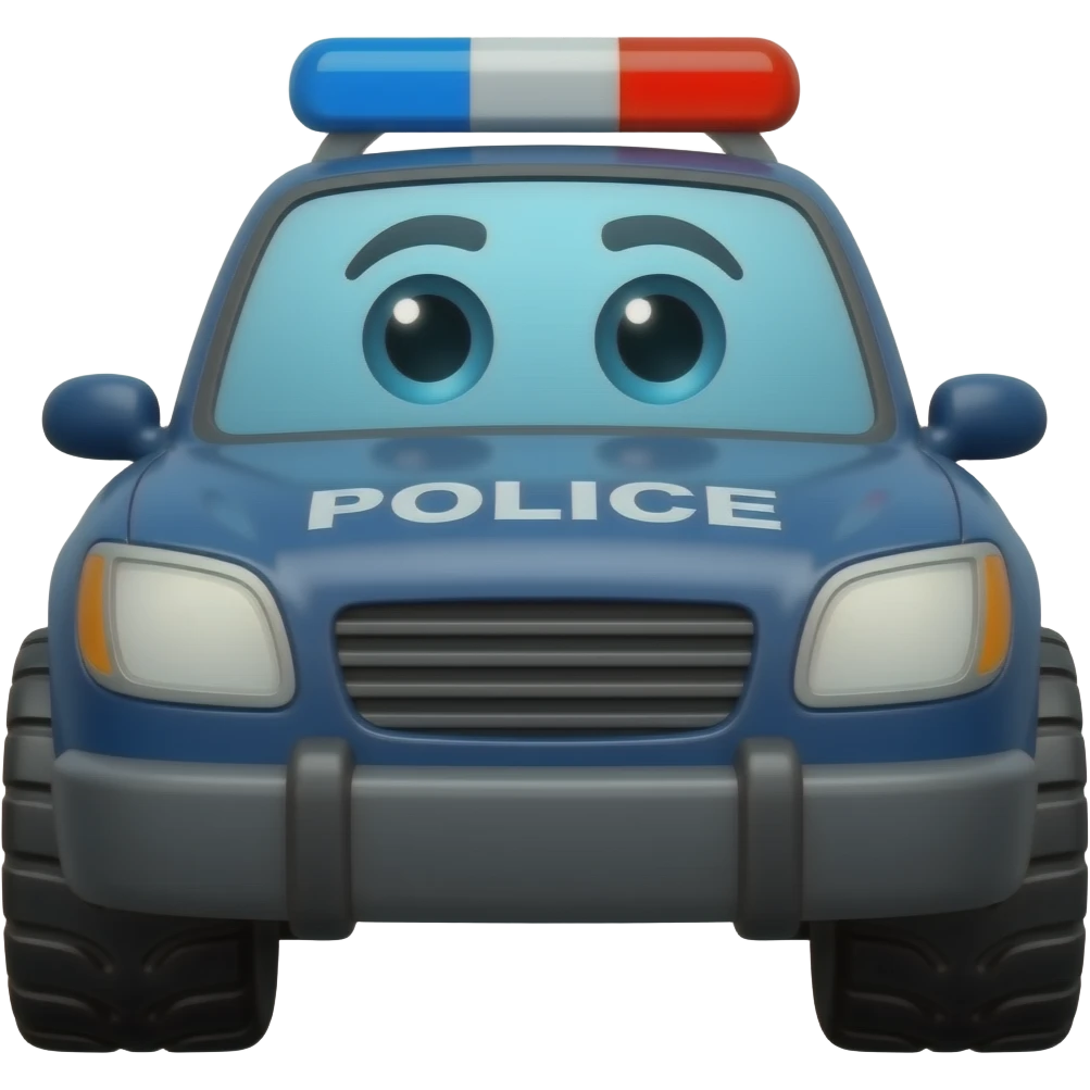 Monster Police Car Emoji emoji