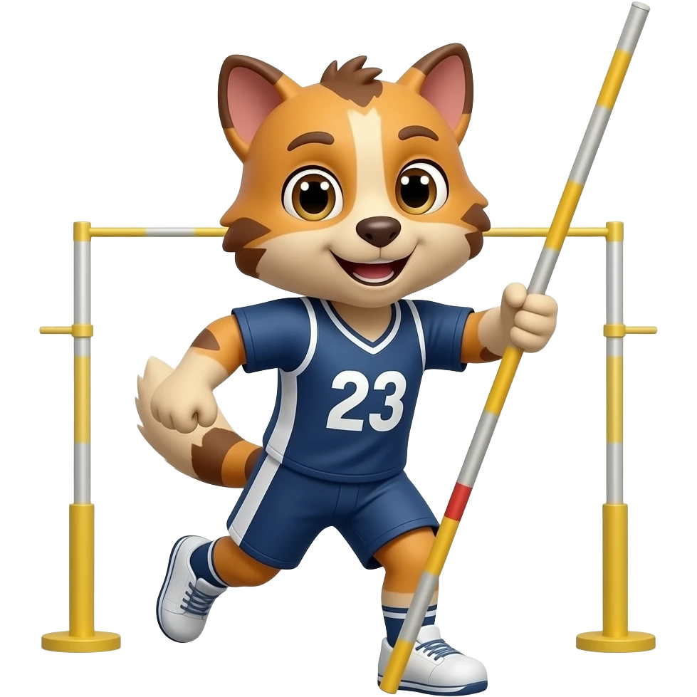 animal Pole Vault with jersey emoji