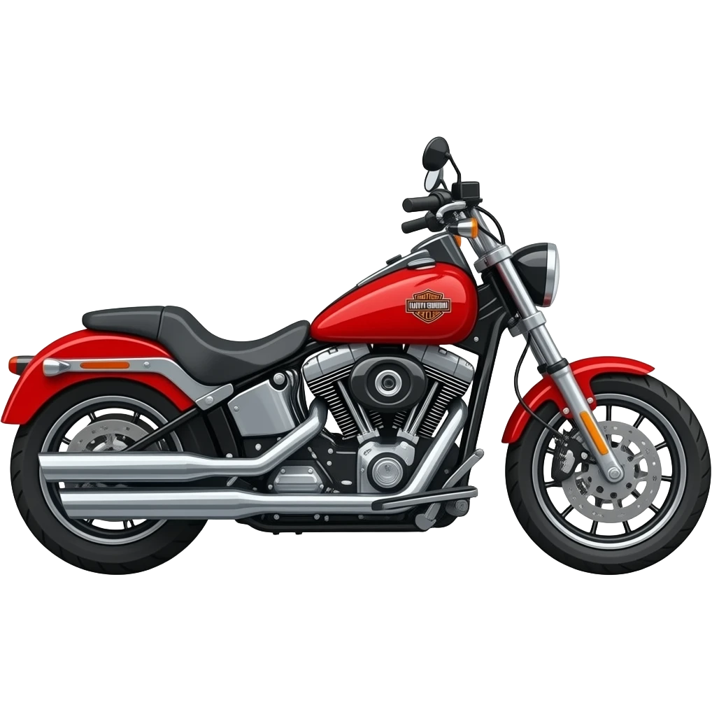 Red Harley Davidson full dress motorcycle emoji