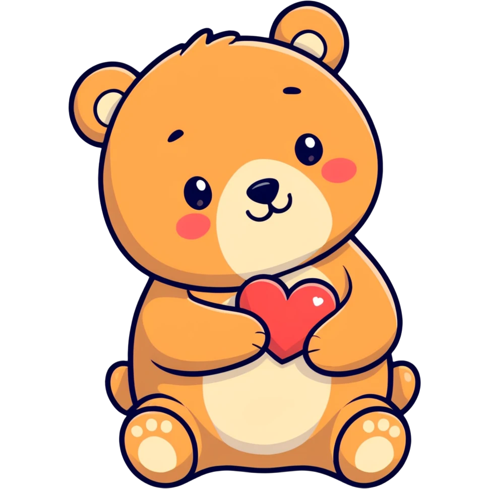 Bear with heart emoji