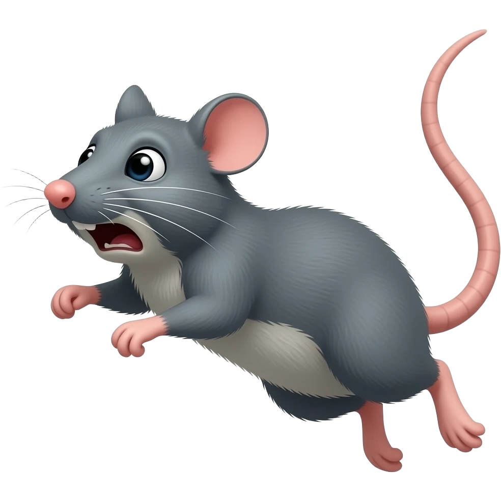 scared rat jumping emoji