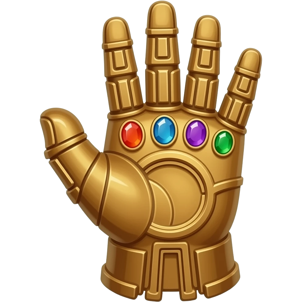 Thanos gauntlet with gems emoji