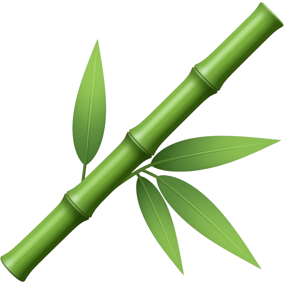 A simple slightly slanted bamboo without ang leaves emoji