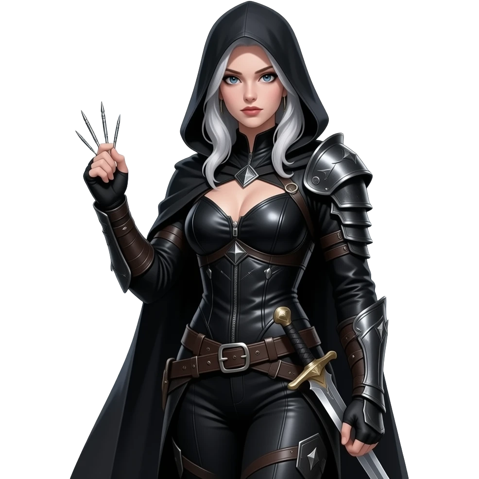 Drow rogue dnd look female emoji