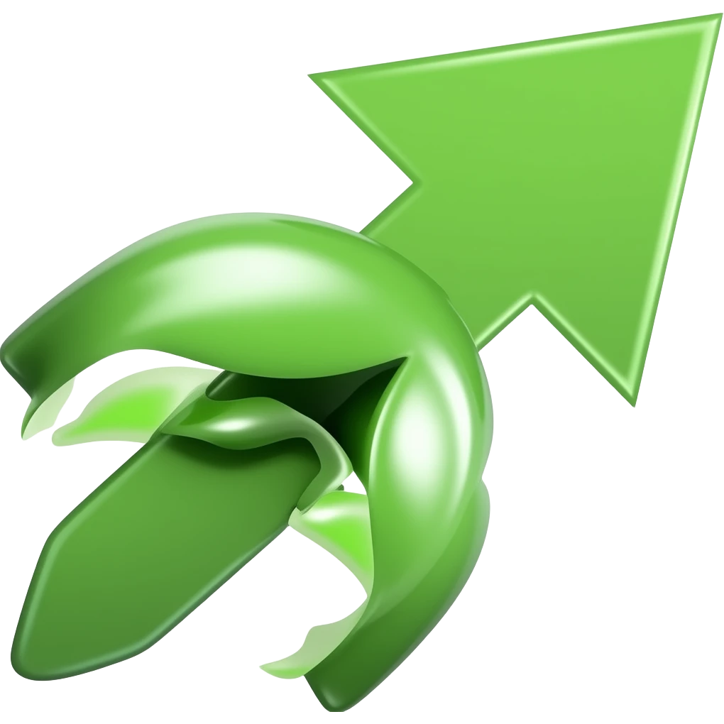 De flechas   Color verdes emoji