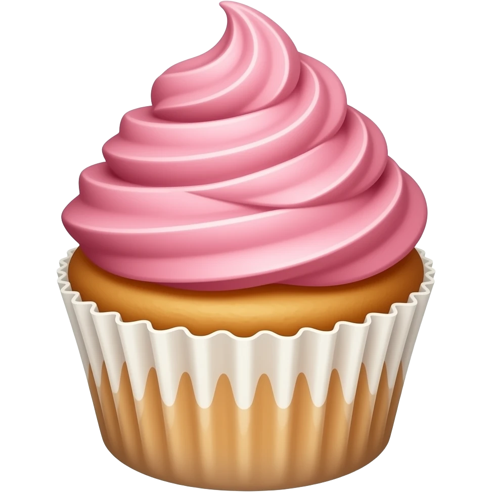 Cupcake with pink icing emoji