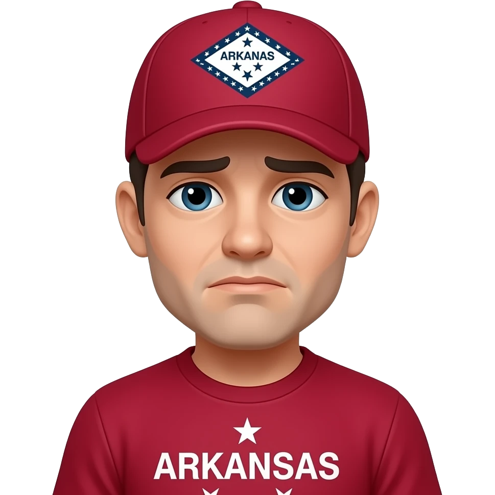 Sad Arkansas razorbacks fan emoji