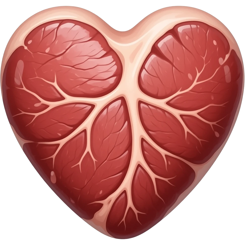 Meat heart emoji