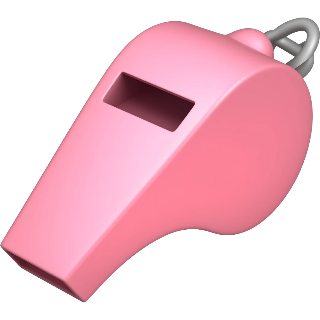 Pink whistle emoji