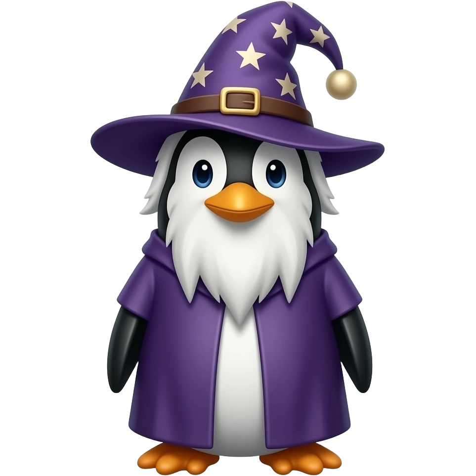 Penguin Wizard emoji
