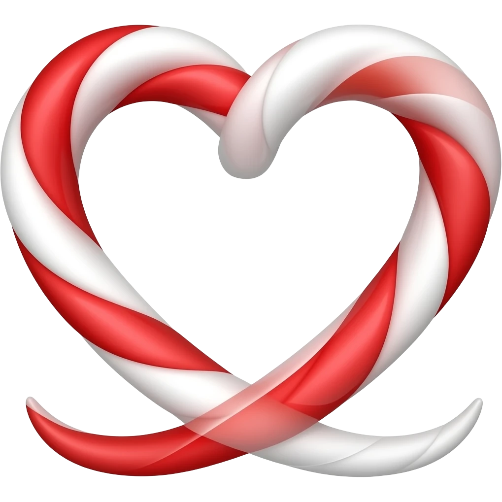 Red and white heart mixture emoji