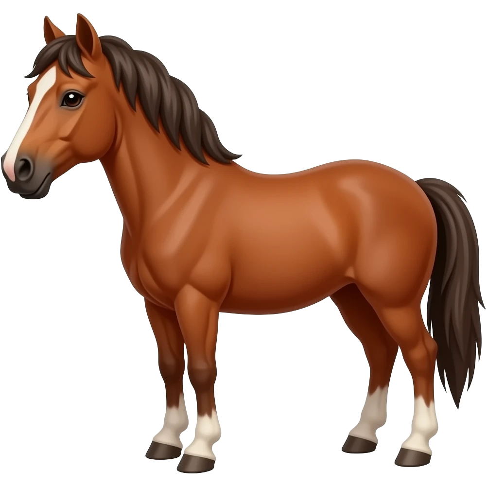 Red very small Swedish dalahäst horse emoji