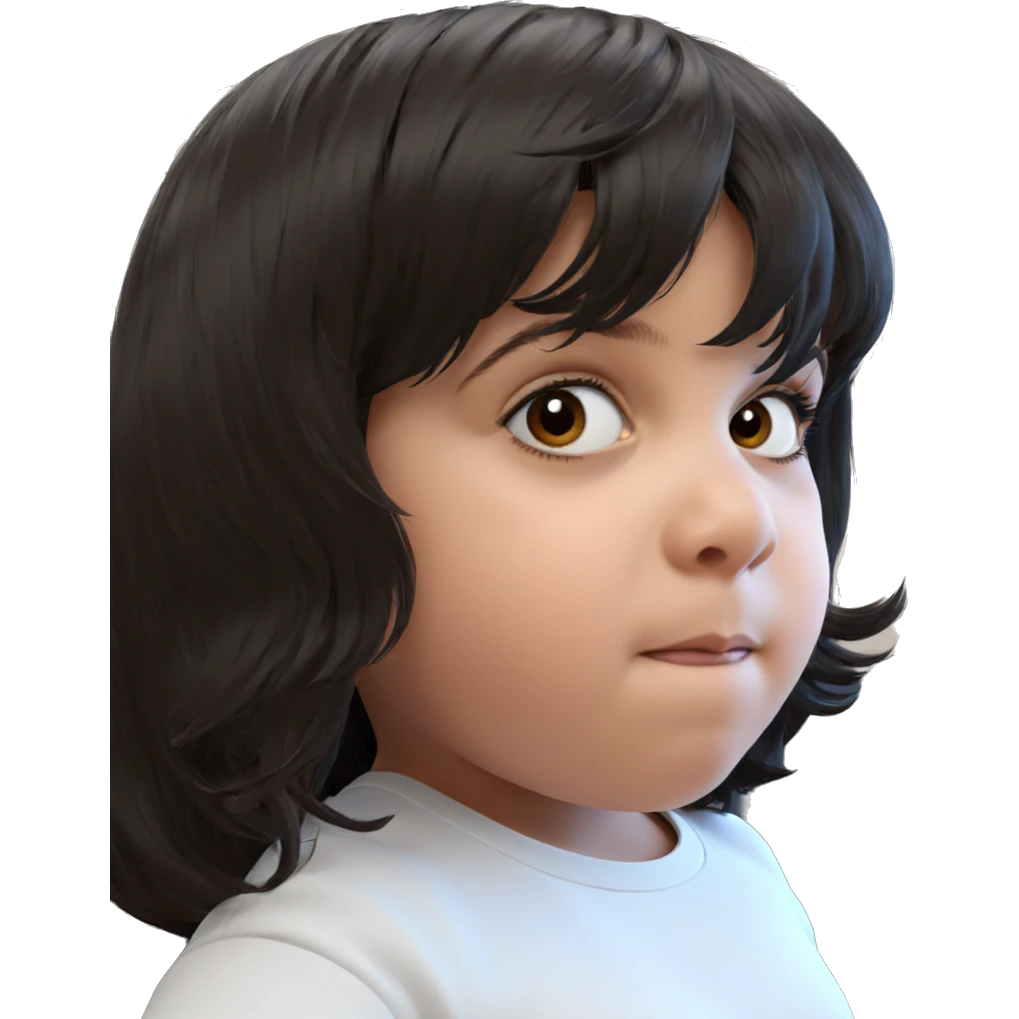 girl with brown and black hair emoji