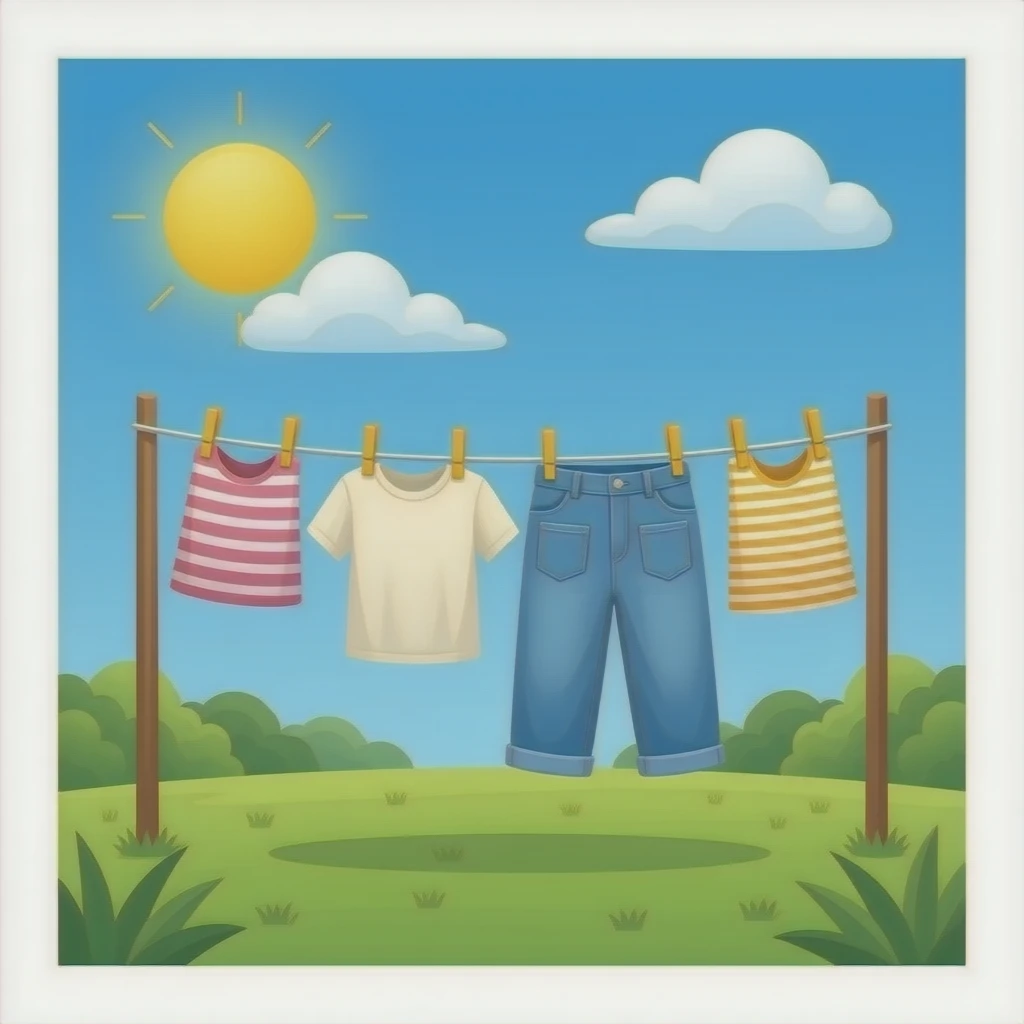 australian washing line with clothes hanging emoji