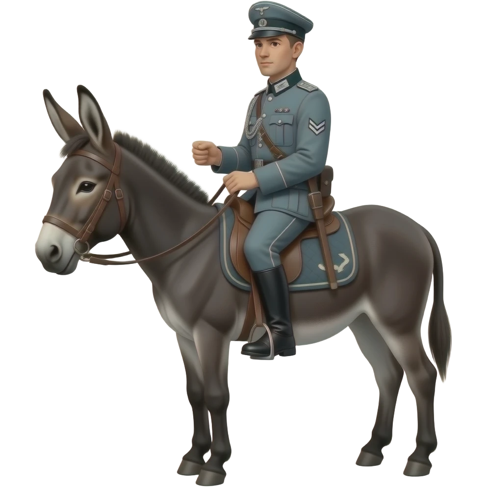 german Gebirgsjaeger on donkey emoji