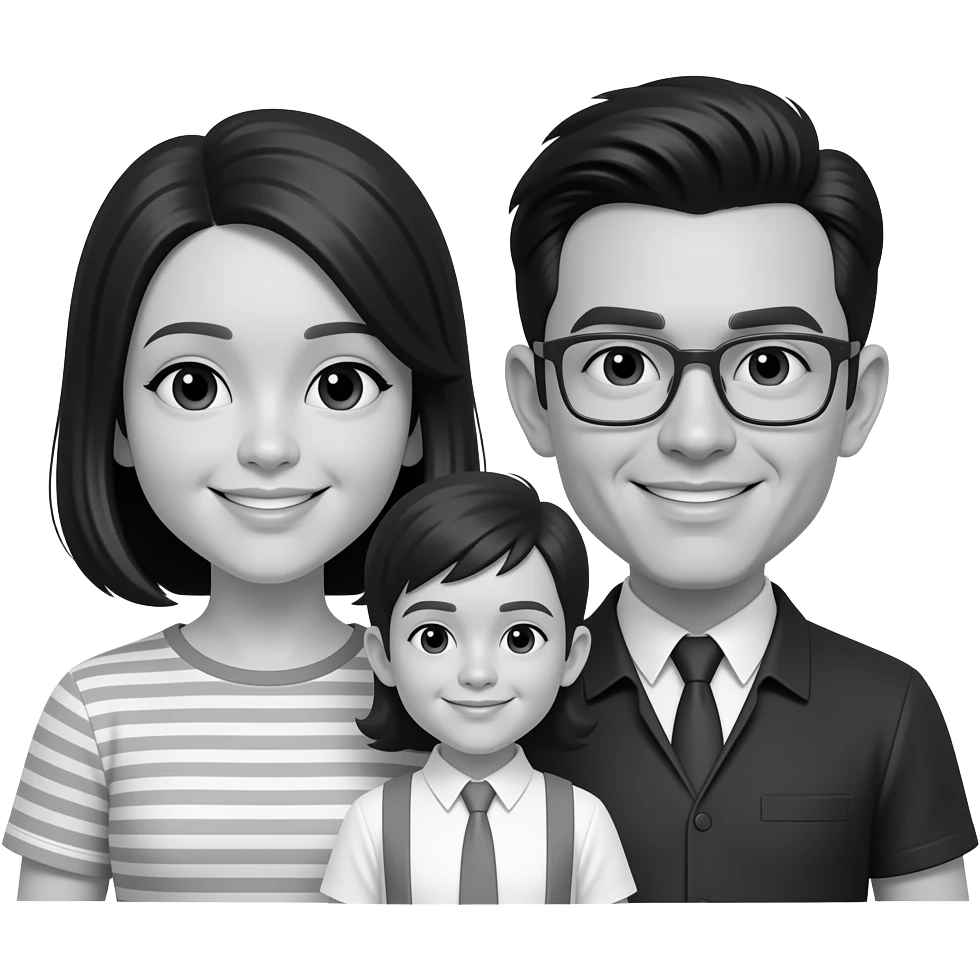 Family Photo B&W emoji