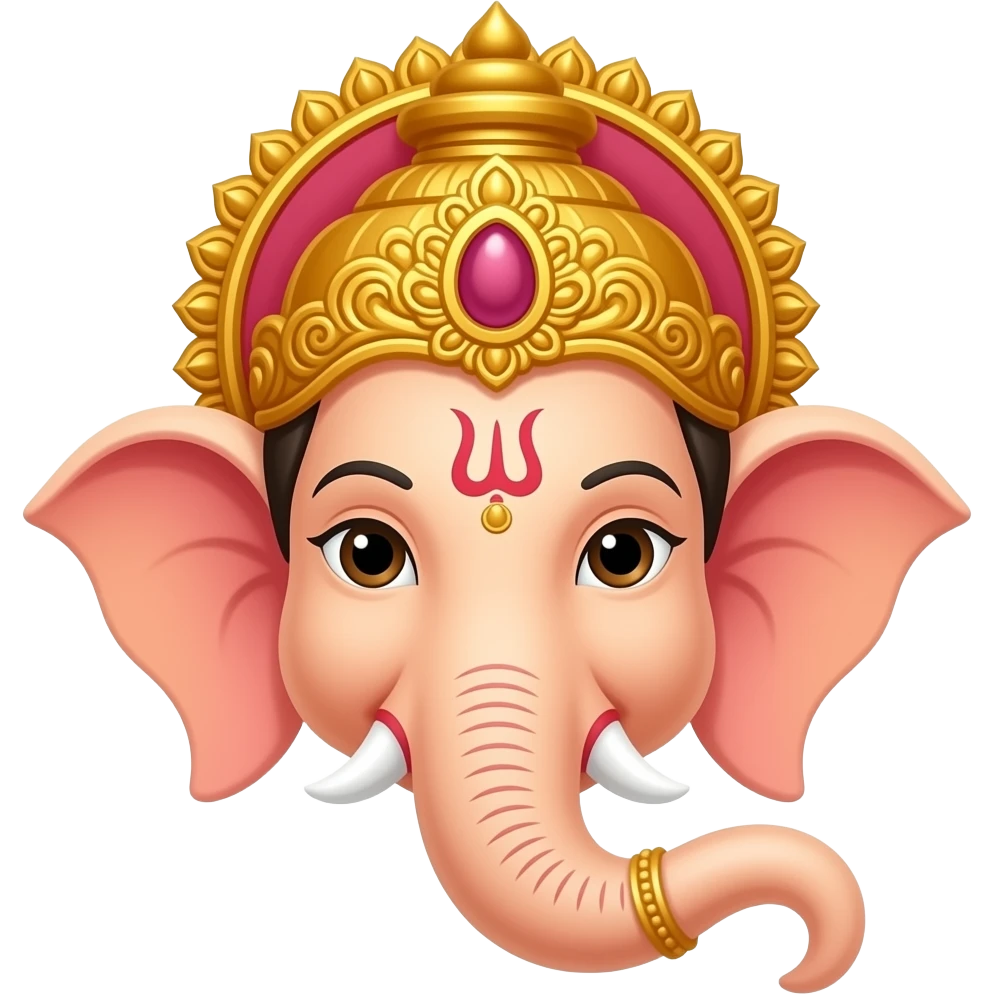 योमजी Ganesh Ji face emoji