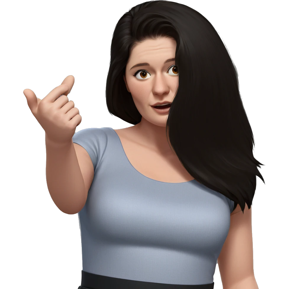 black haired girl in dress emoji