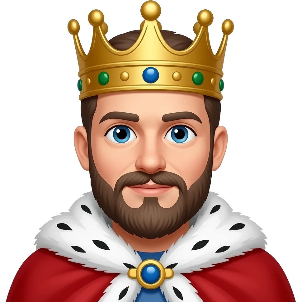 king with little hair emoji