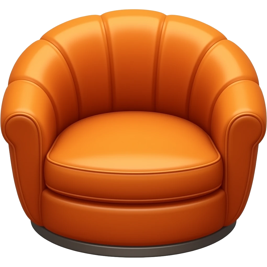 orange velvet round armchair emoji