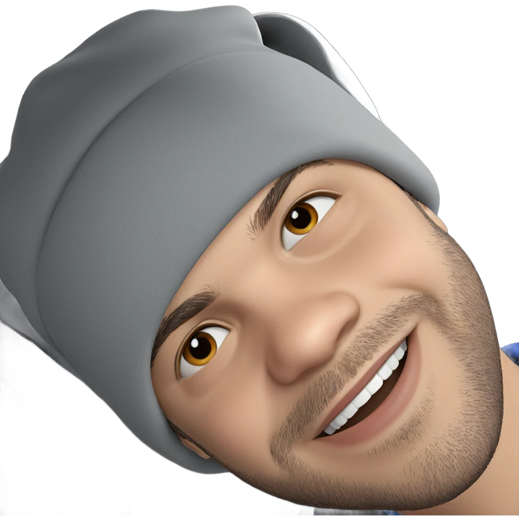 smiling boy in a hat emoji