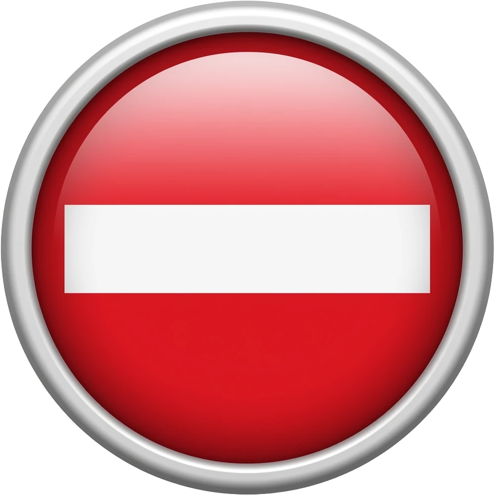 no entry with transaprent background and single stripe across emoji