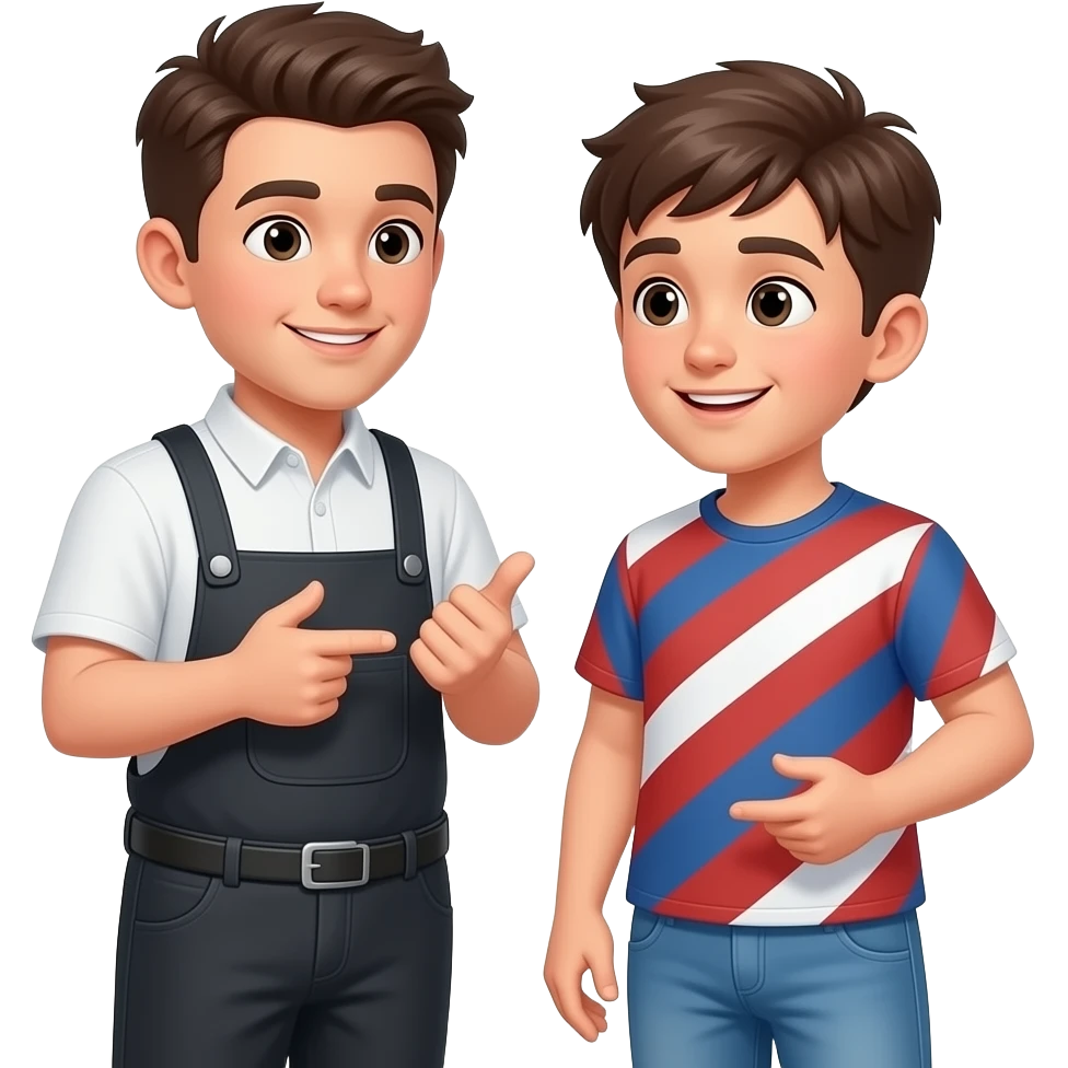 barber talking to teenager emoji