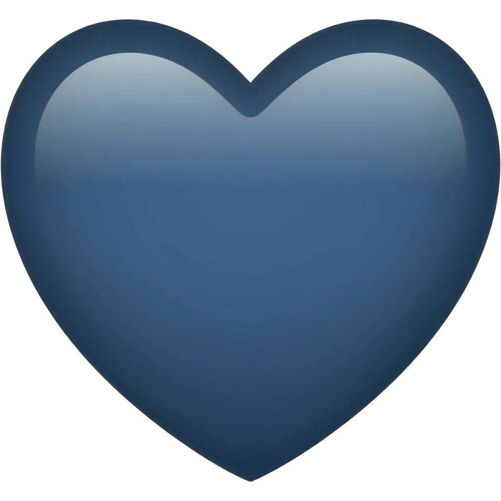 Navy blue heart emoji