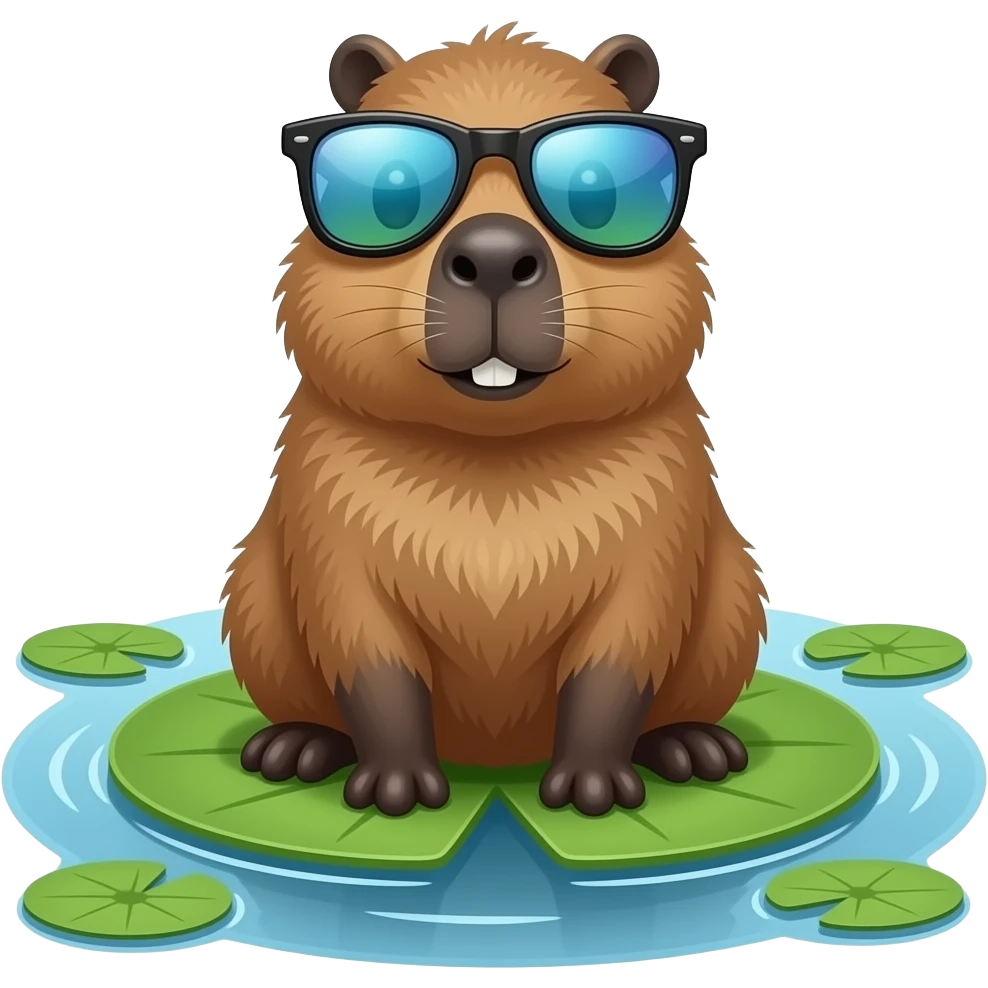 capybara with sunglasses emoji