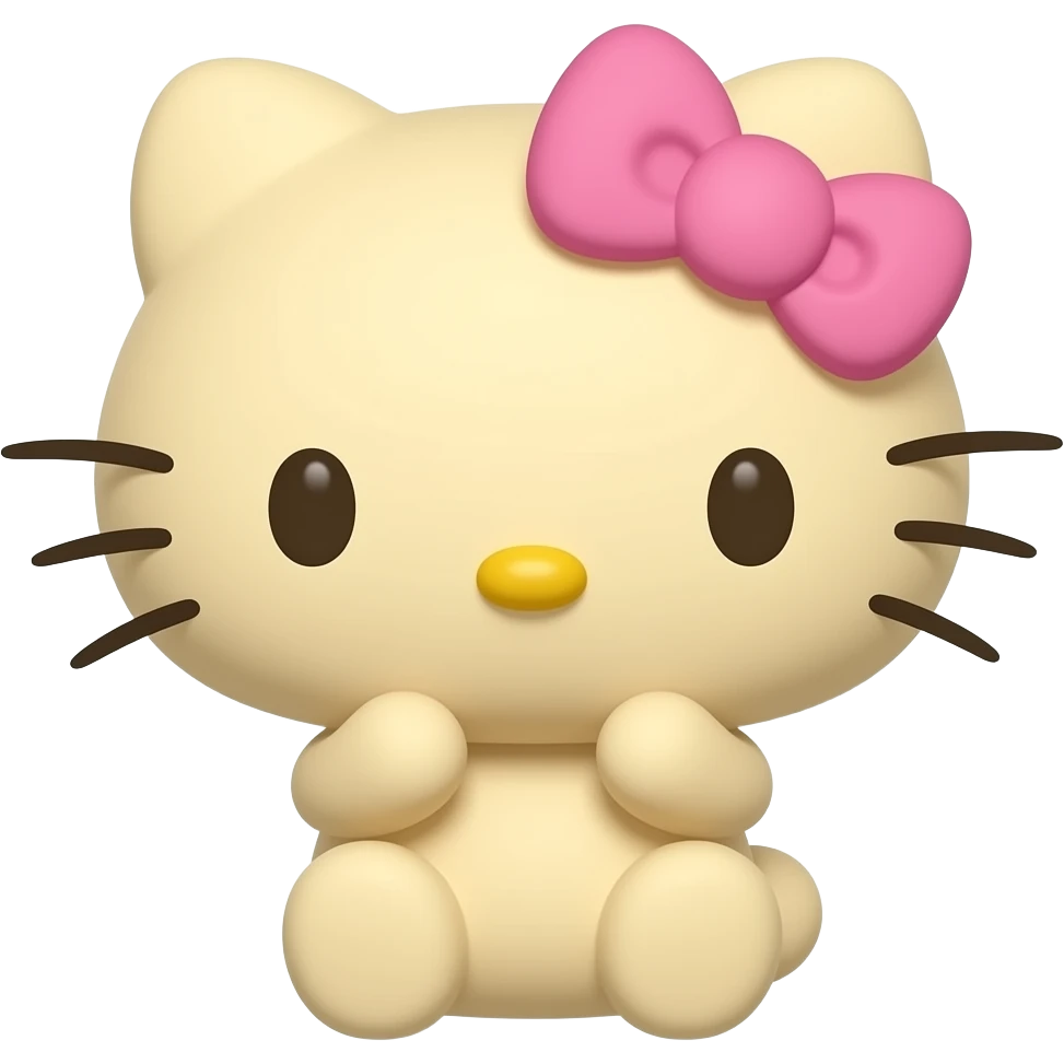 Light Tan Sanrio with light pink bow emoji