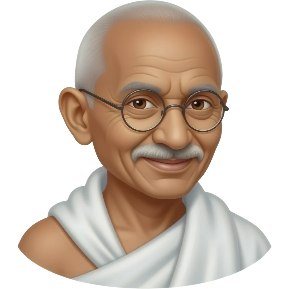 Make emoji of Gandhi ji emoji