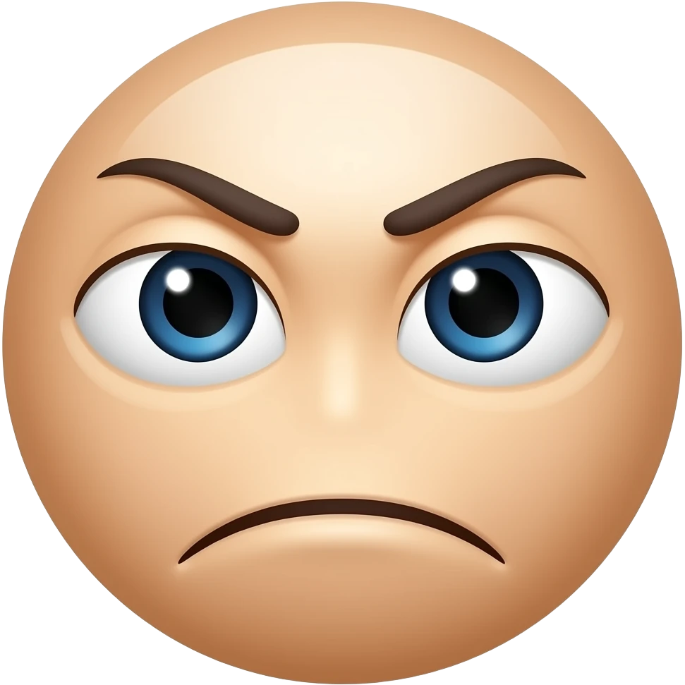 Haz que este emoji 🥺 haz que las cejas frustadas los ojos los mismos y la boca también lo mismo emoji