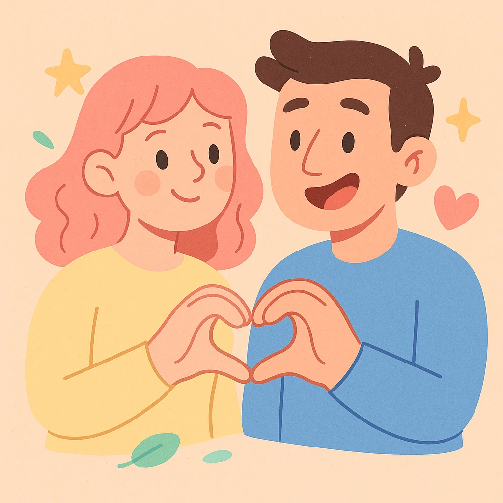 hands forming a heart shape, soft pastel colors emoji