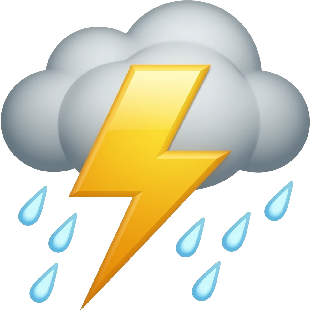 Thunder lighting emoji