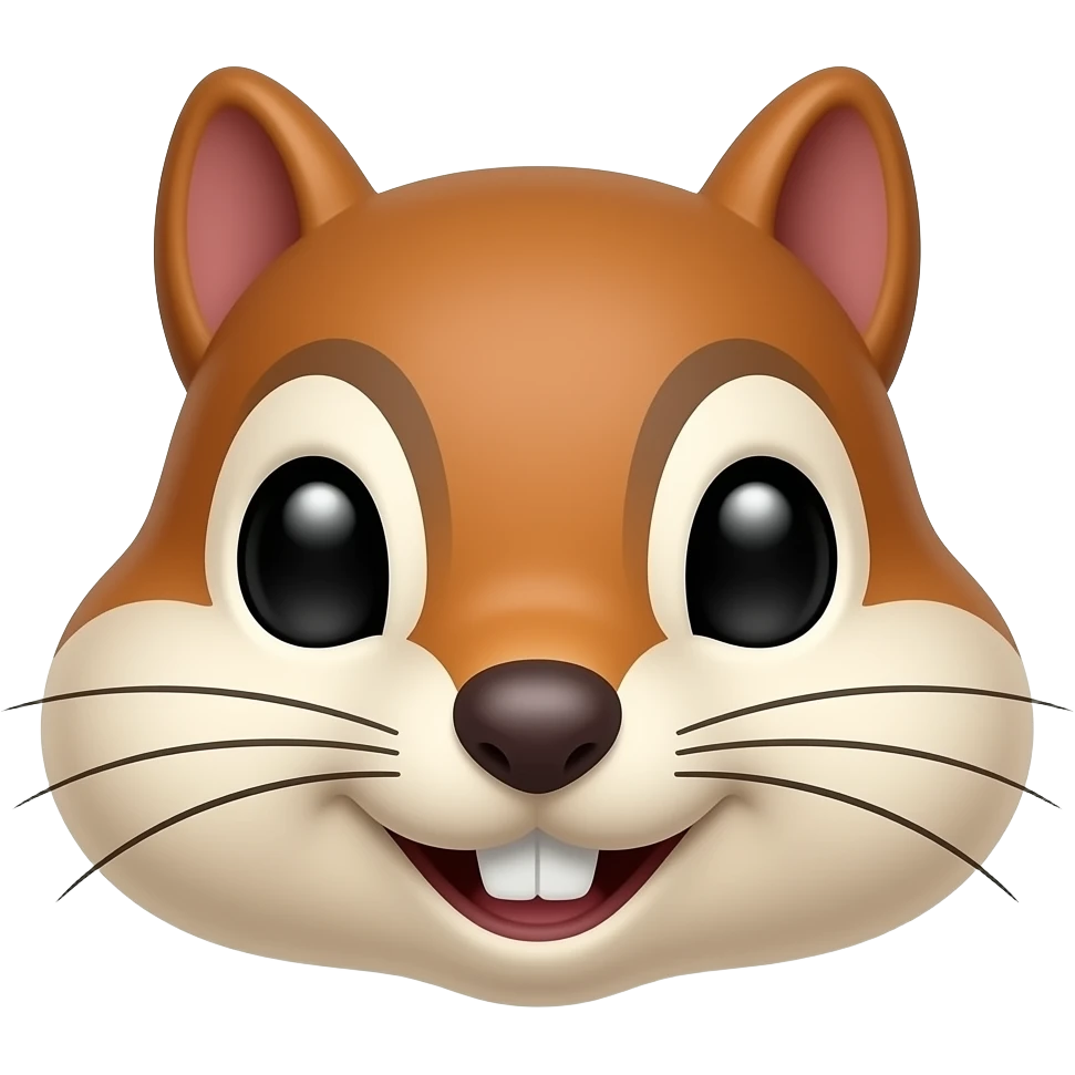 Chipmunk face emoji
