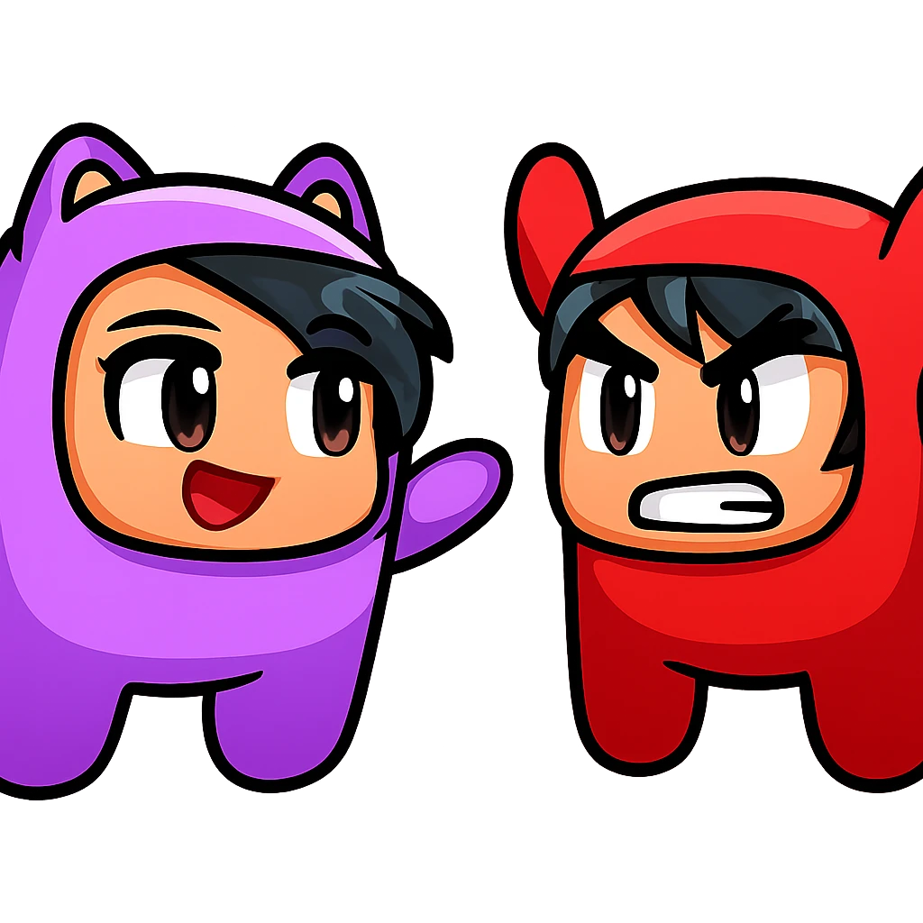 Extract the character from the background, including the clothes and accessories they are wearing, and place on a transparent background. Keep the original style and appearance exactly the same. and extract the characters emoji