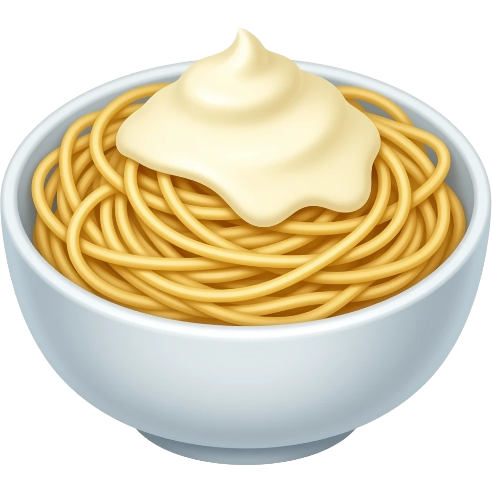 White Sauce pasta bowl emoji