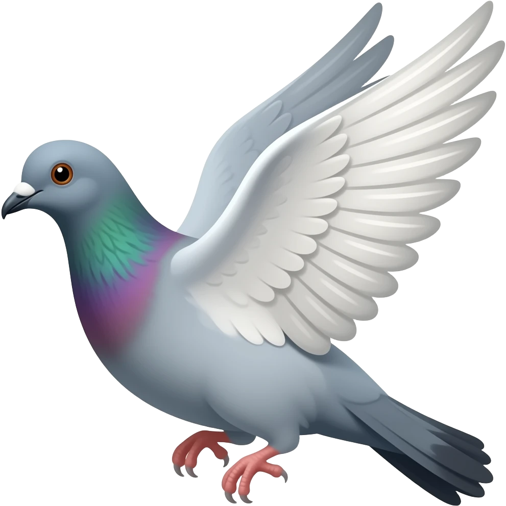 scroll pigeon flying emoji