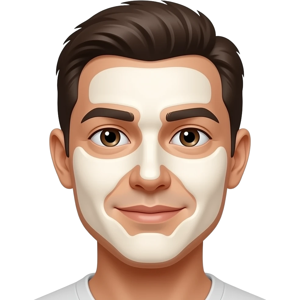 Cream all over face emoji