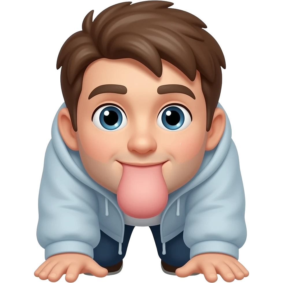 A guys penis with full body emoji