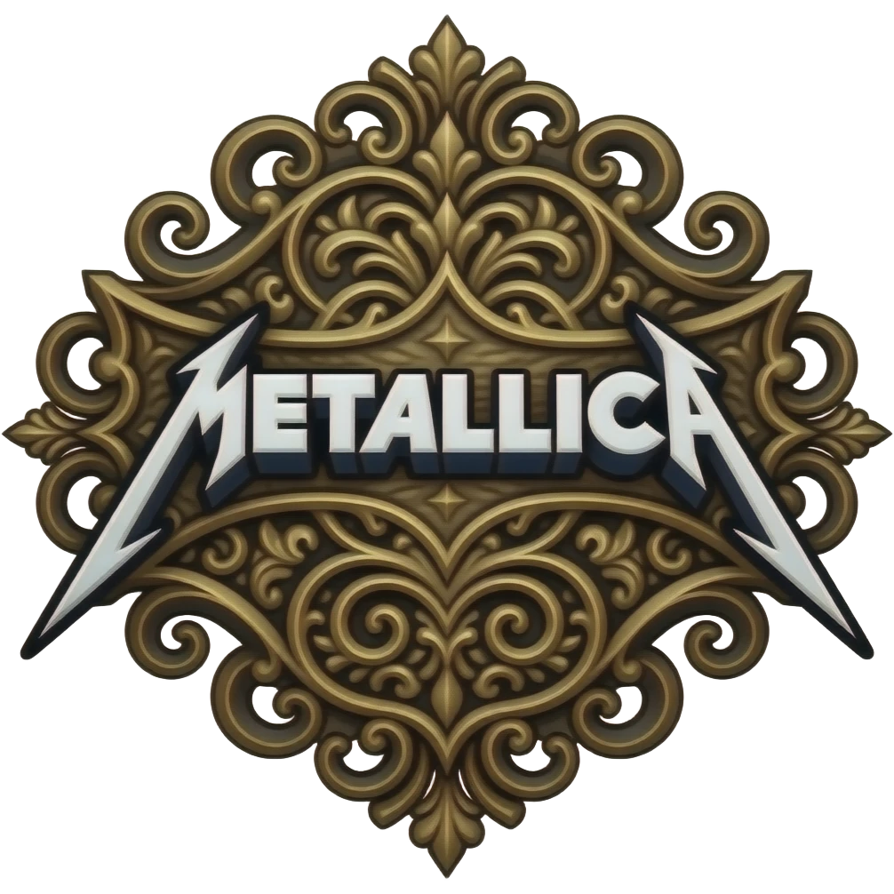 victorian style symbol for the band Metallica emoji