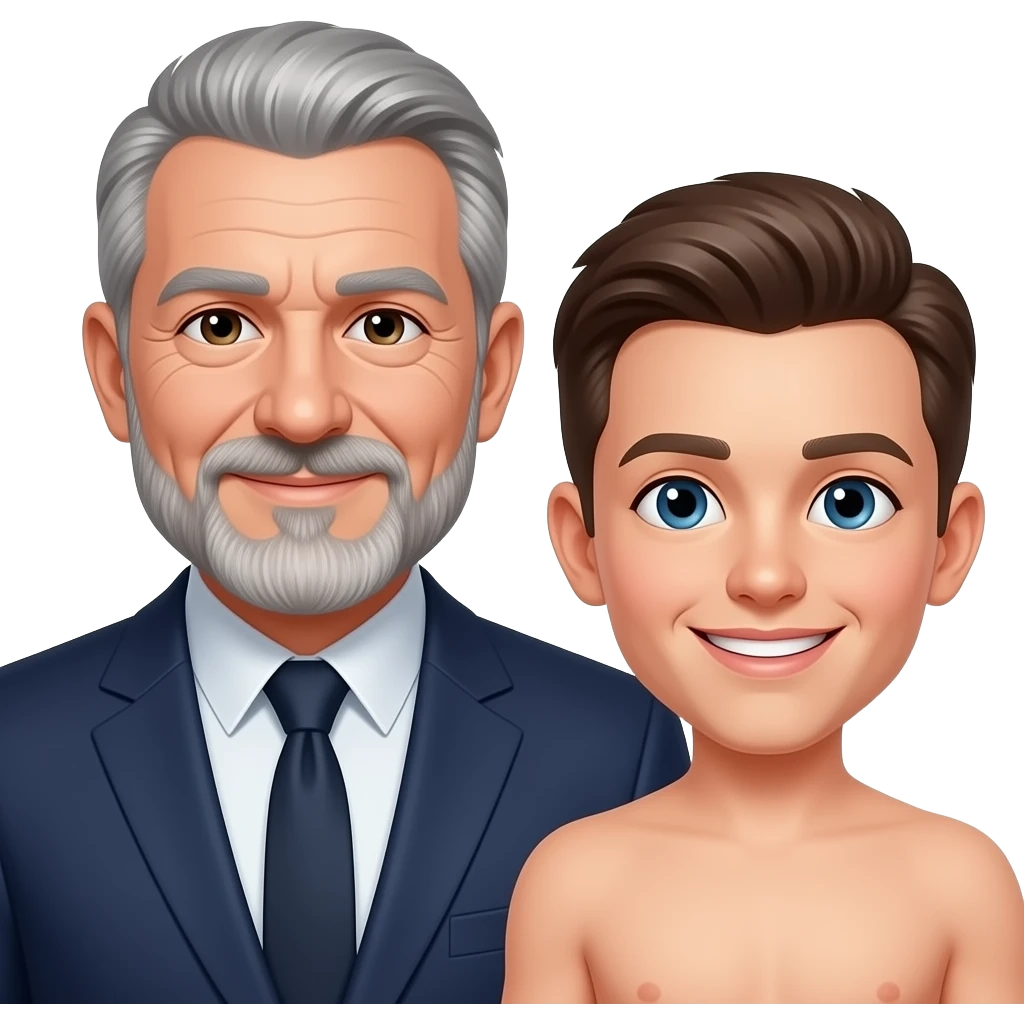 Older Gay Daddy and Twink emoji