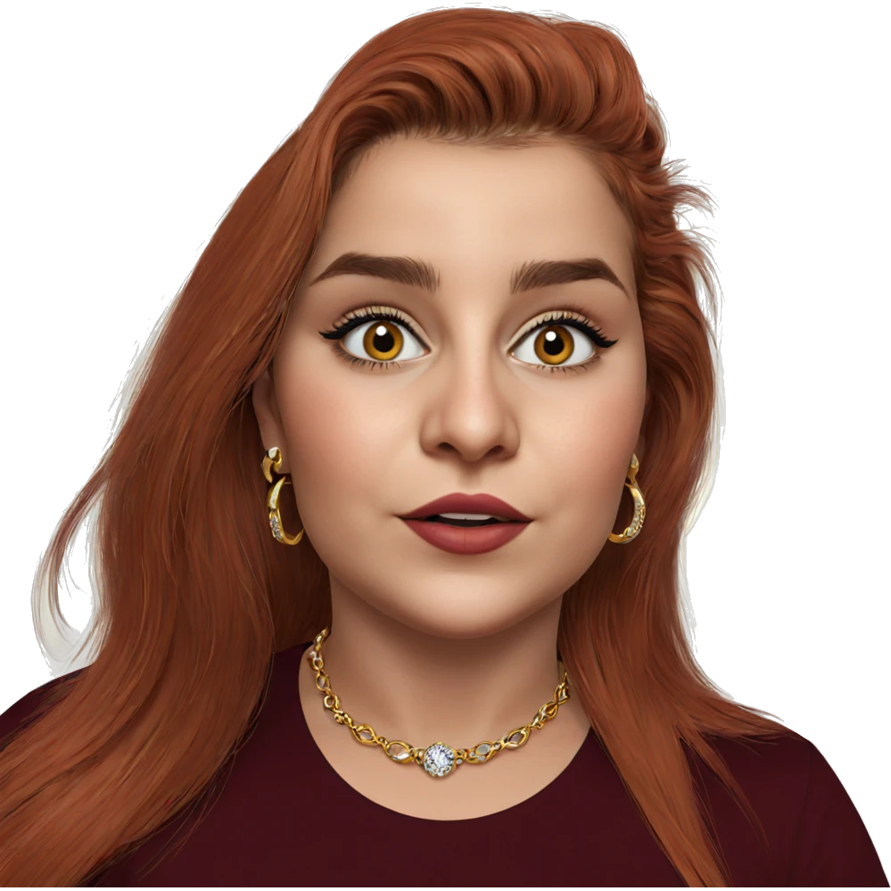 portrait of a girl with jewelry emoji